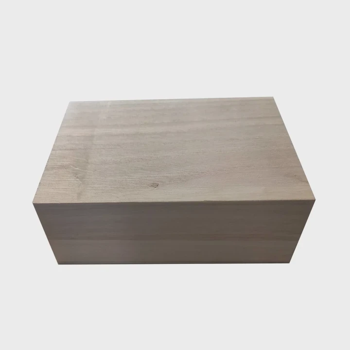 Unfinished Paulownia Wood Keepsake Box