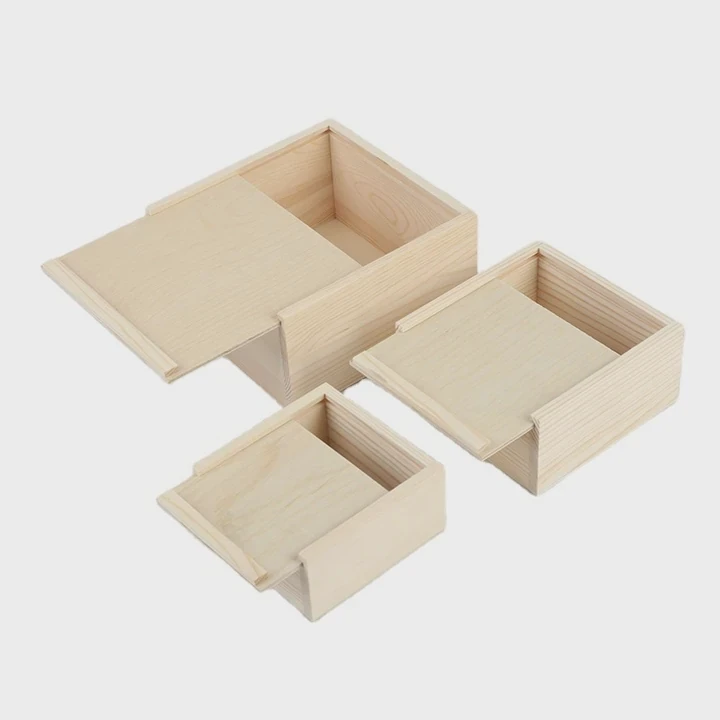 Custom Pine Wood Jewelry Gift Box