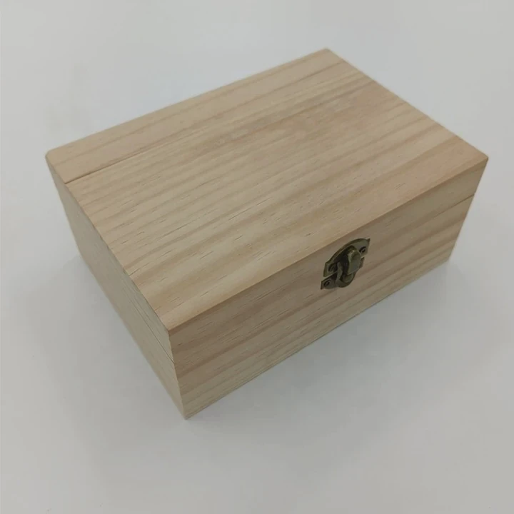 Pine Wood Gift Box With Drawer