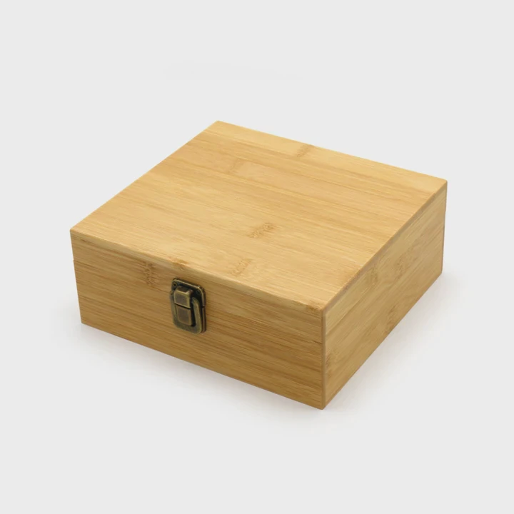 Custom Bamboo Stash Box With Rolling Tray