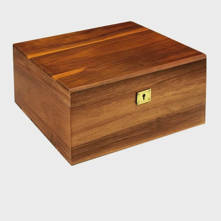 Solid Acacia Wood Keepsake Box