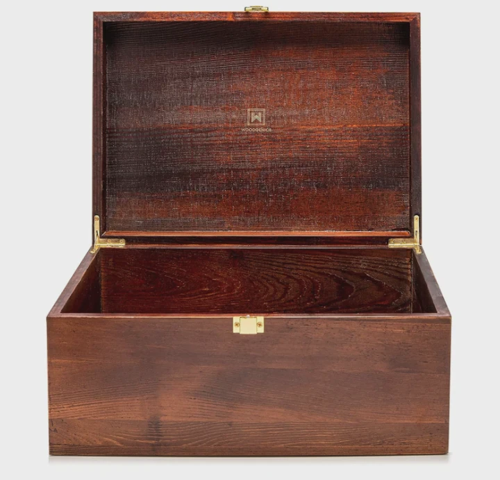 Large Natural Wooden Storage Box