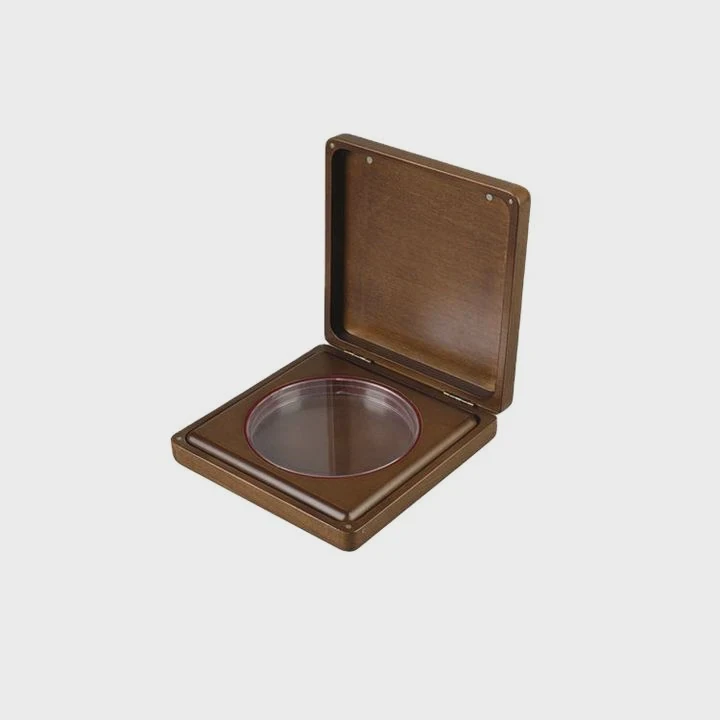 Solid Walnut Wooden Coin Display Box