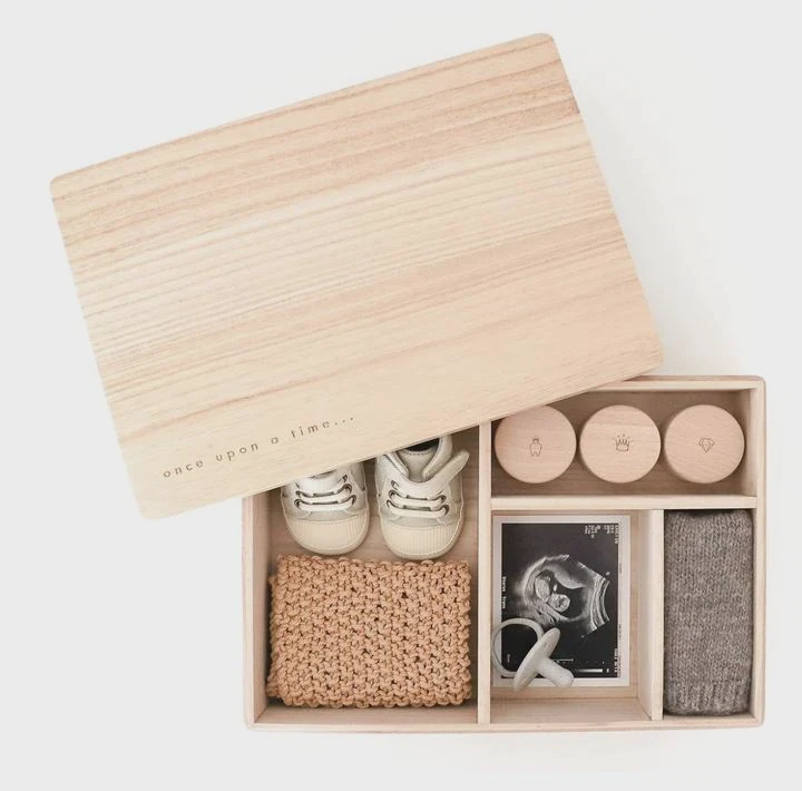 Custom Baby Milestone Wooden Keepsake Box