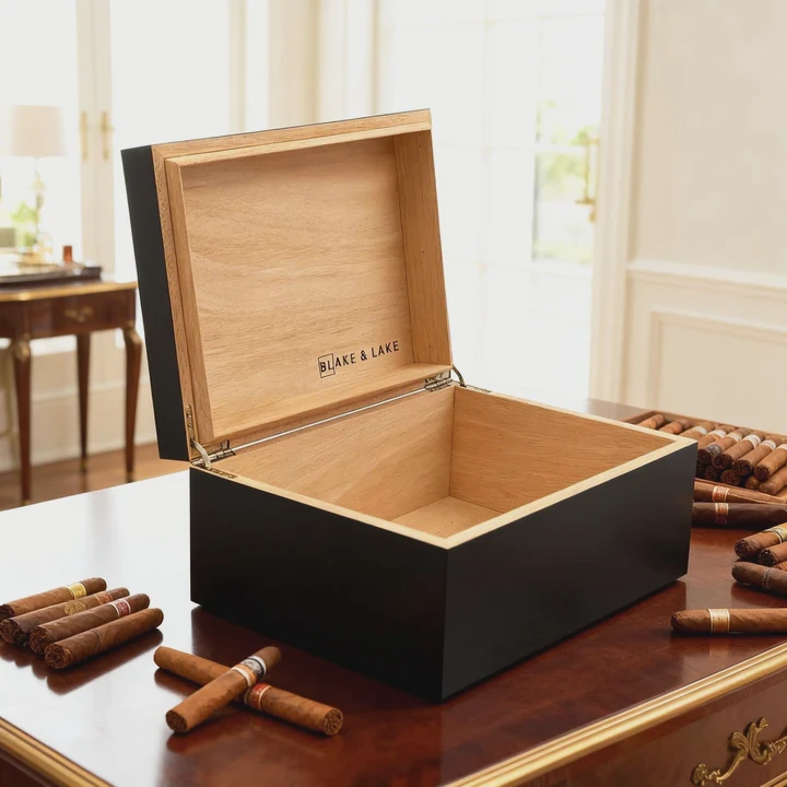 Airtight Wooden Cigar Humidor Box