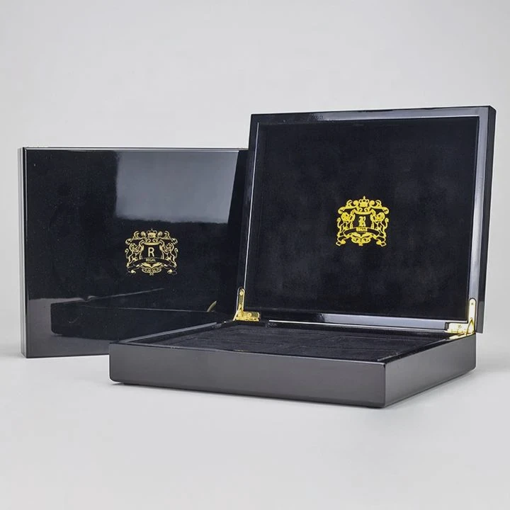 Custom Black Lacquered Mdf Gift Box