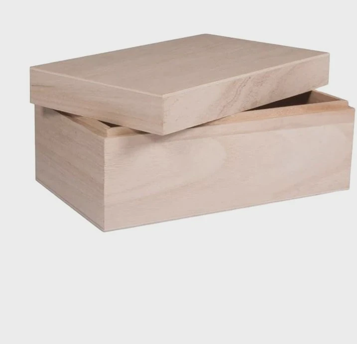Wooden Storage Box With Lid