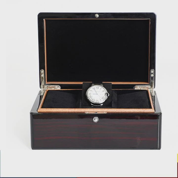 Black High Gloss Wooden Watch Display Box