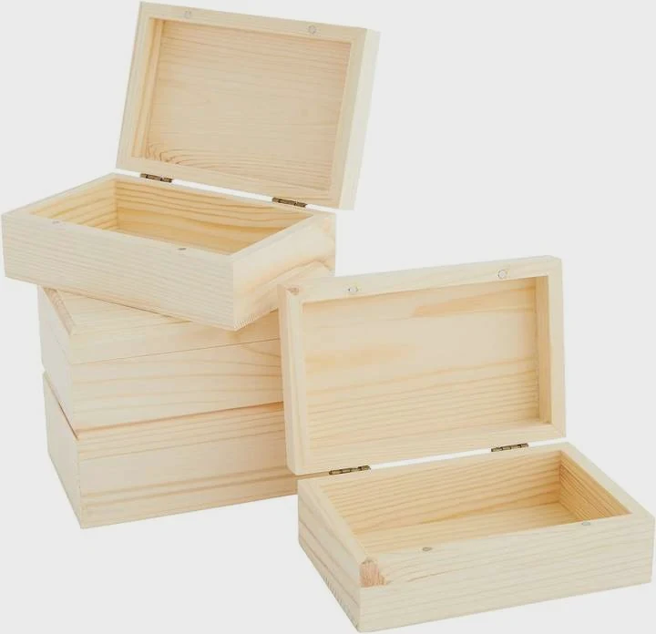 Mini Wooden Gift Box With Magnetic Lid
