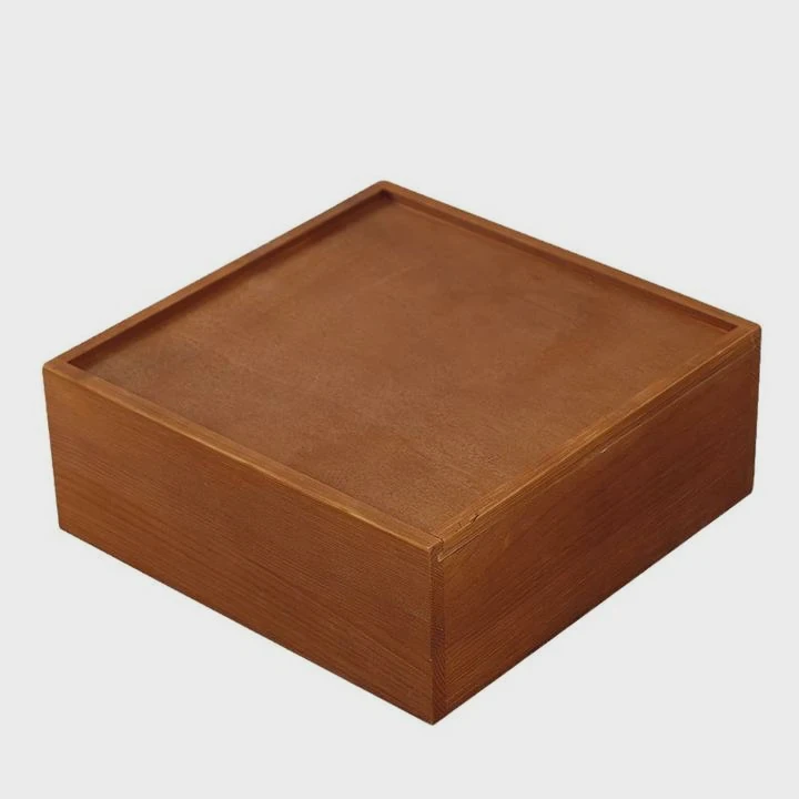 Bamboo Wooden Box With Sliding Lid