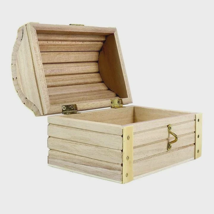 Unfinished Paulownia Wooden Jewelry Box