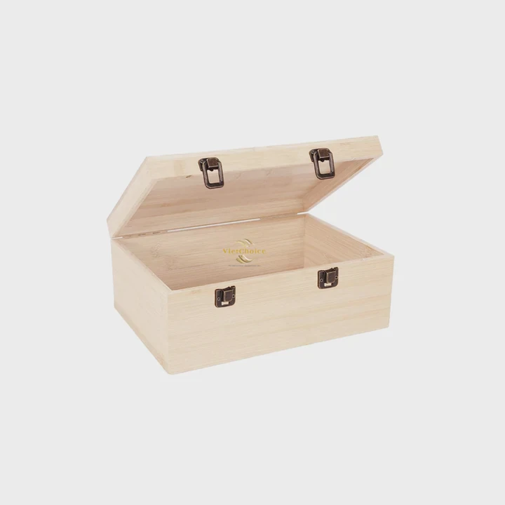 Solid Wood Storage Box With Lid