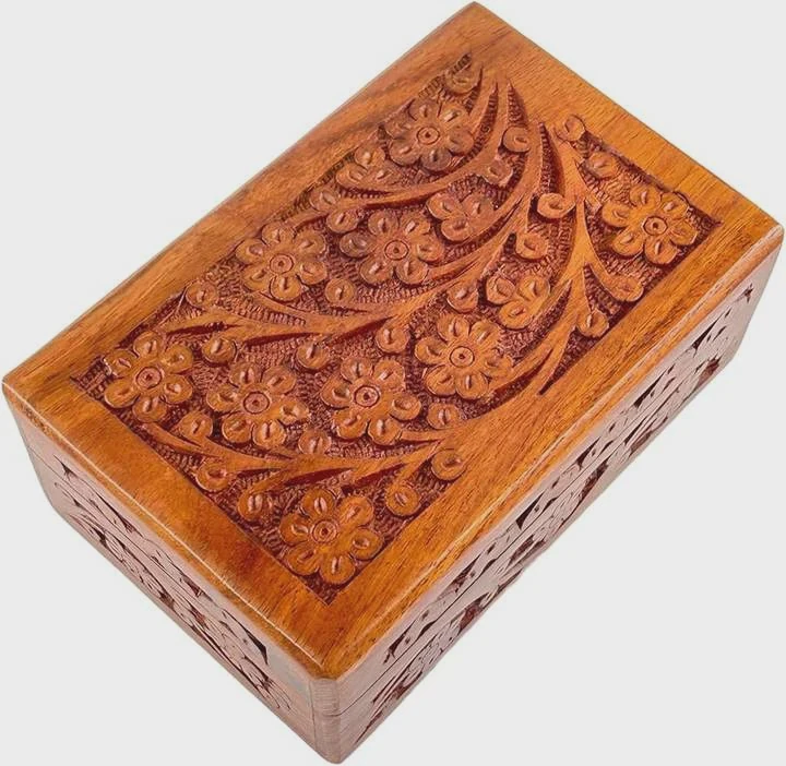 Custom Carved Wooden Jewelry Box