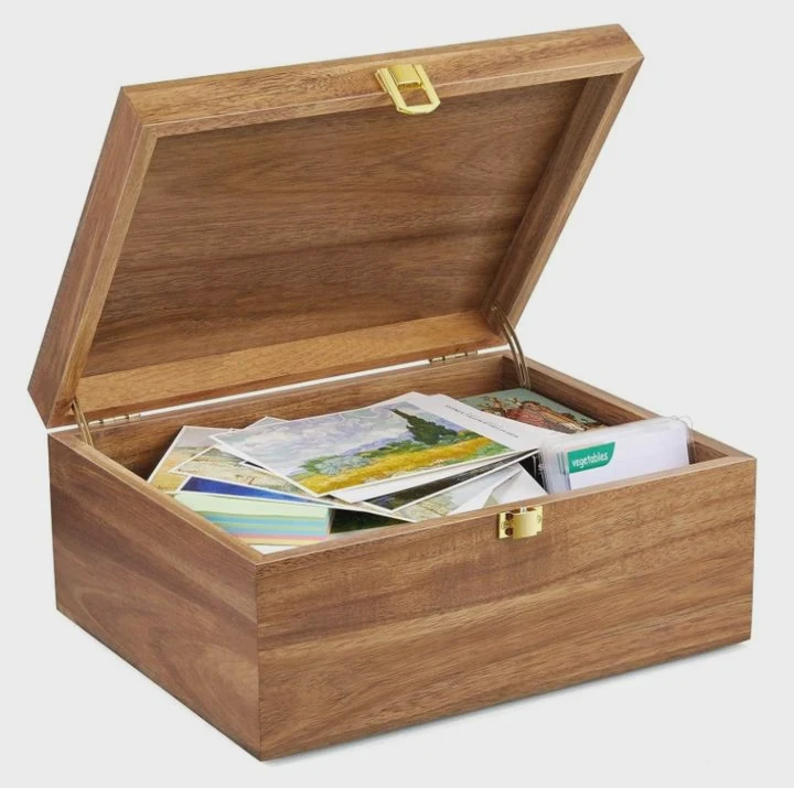 Engraved Acacia Wooden Storage Box