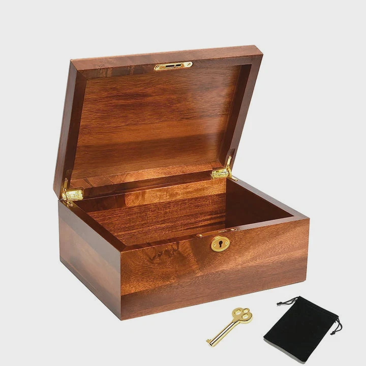 Acacia Wooden Storage Box With Lock