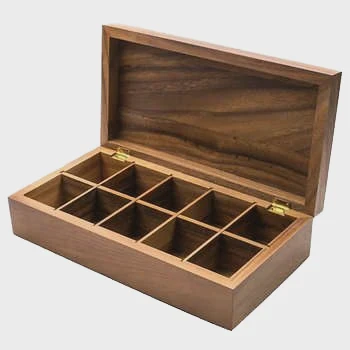 Pine Wooden Gift Box With 10 Compartments