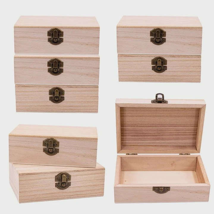 Wooden Craft Trunk Box