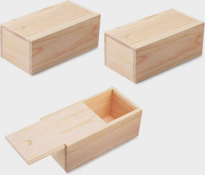 Wooden Craft Slide Box