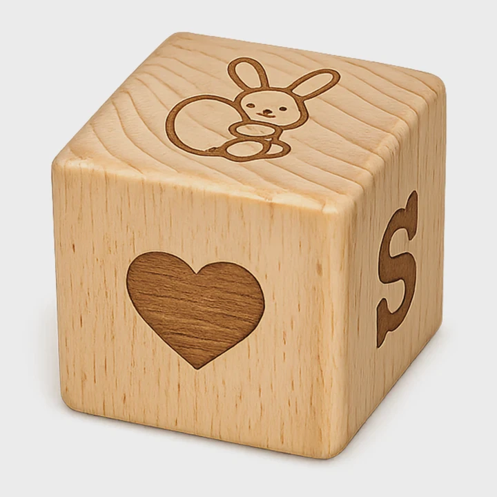 Custom Wooden Dice Cube