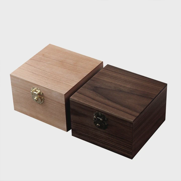 Clamshell Wooden Storage Box
