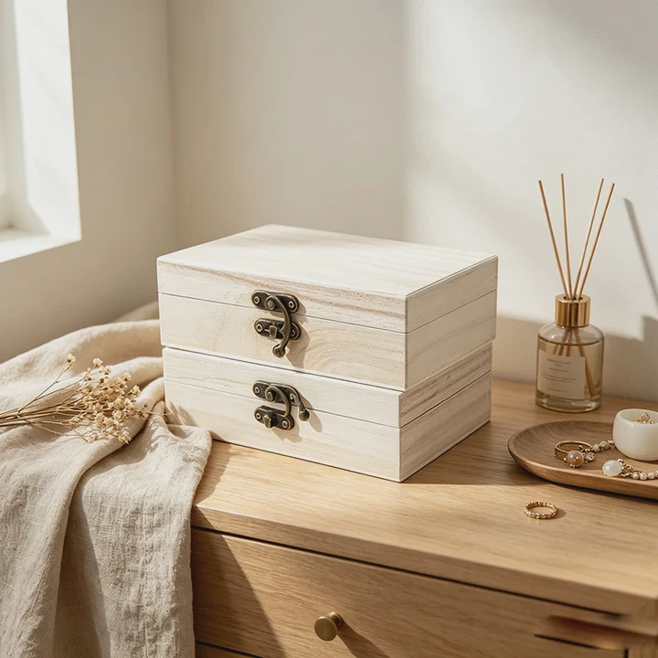 Natural Wood Craft Crate