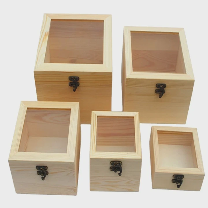 Unfinished Wood Storage Box